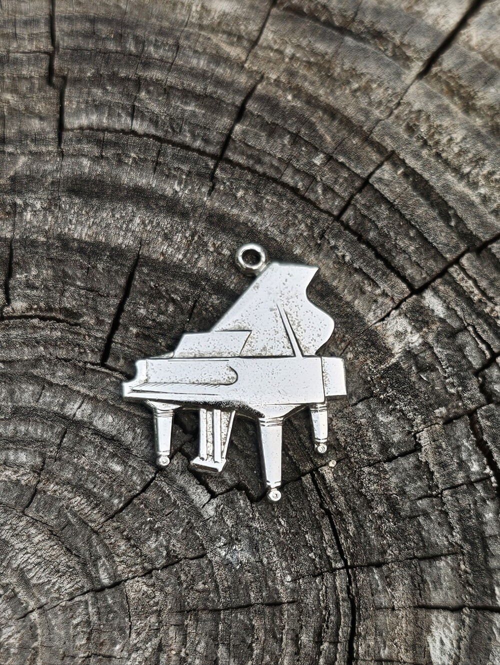 Vintage Grand Piano Wells Sterling Silver Charm